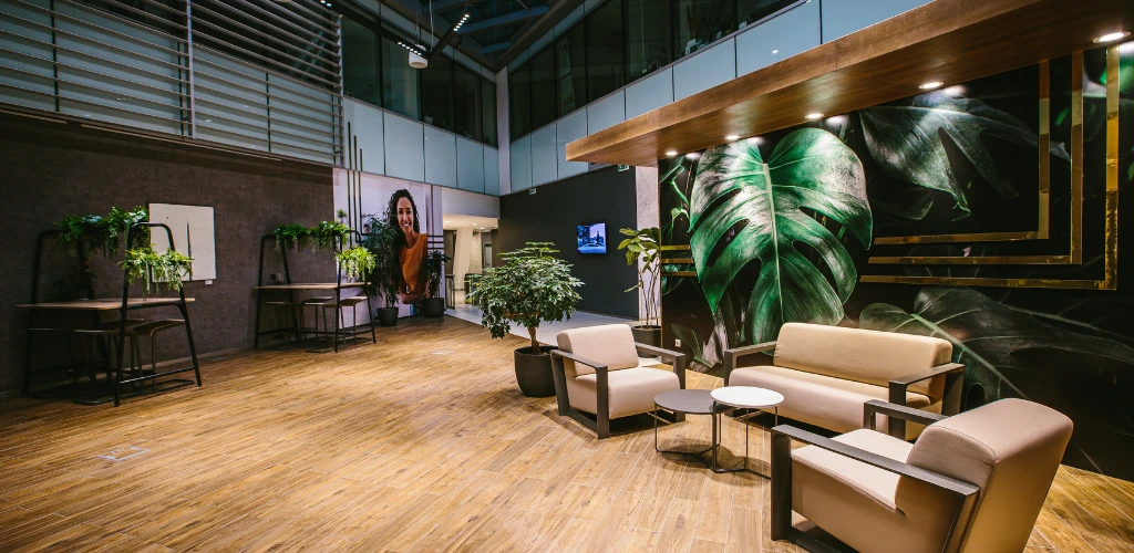 Recepce kancelářské budovy Pankrác House